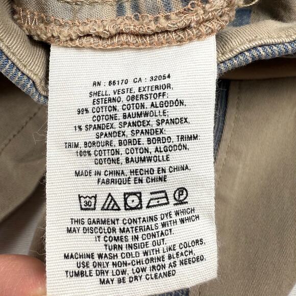 Anthropologie Pilcro Women's Hyphen Boho Patched Chino Khaki Pant Size 26 - Picture 10 of 16